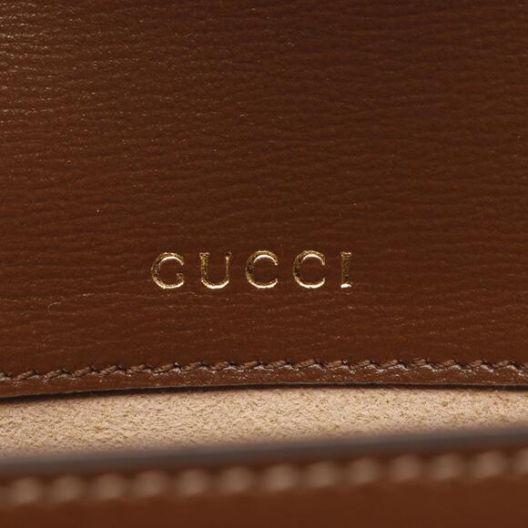 Gucci Horsebit GG Supreme Handbag Canvas Leather Beige Brown - Picture 3 of 4